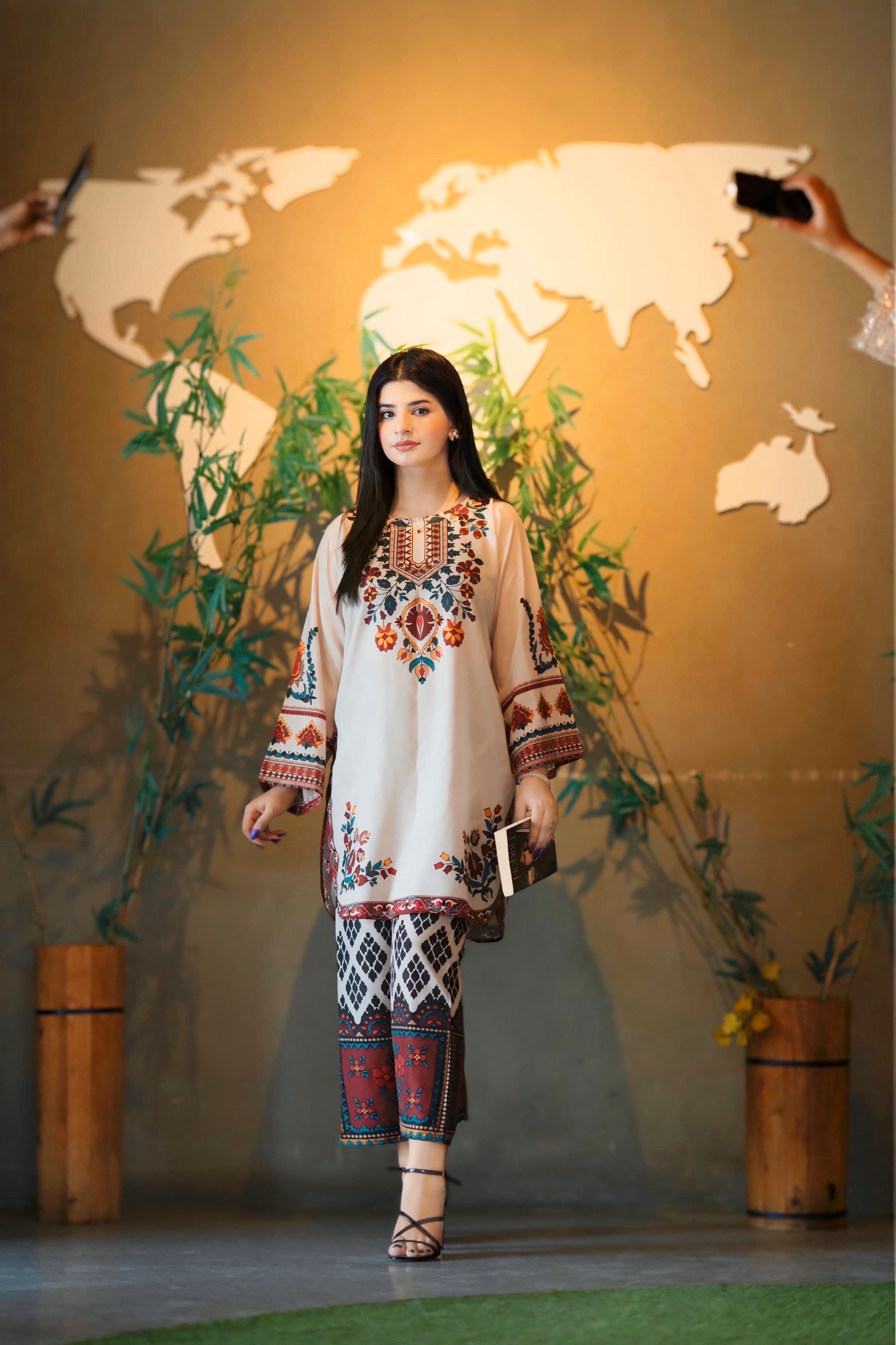 Swis Lawn Digital Printed Suit - Soft, Breathable & Stylish Summer Fabric