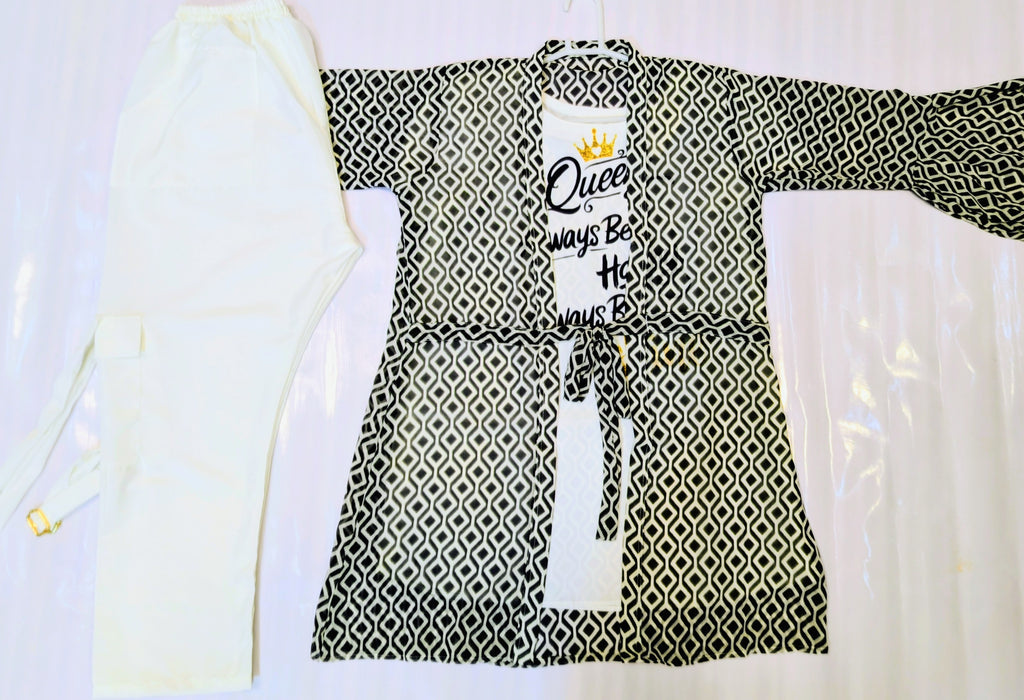 Shuffon Double top with cargo trouser